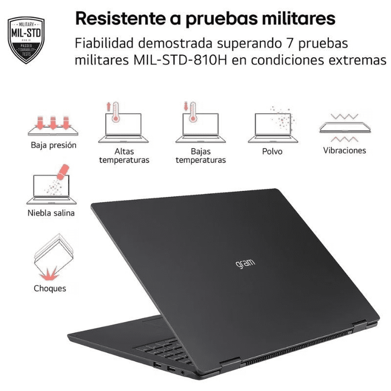 Portátil LG Gram 16ZD90T-G AX88B Intel Core Ultra 7-255H/ 32GB/ 1TB SSD/ 16"/ Sin Sistema Operativo - Imagen 3