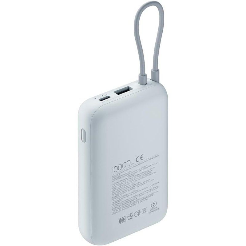 Powerbank 10000mAh Xiaomi Power Bank Integrated Cable/ 22.5W/ Azul/ Incluye Cable USB Tipo-C - Imagen 2