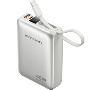 Powerbank 20000mAh Vention FHGN0/ 45W/ Beige/ Incluye Cable USB Tipo-C 6922794792838 FHGN0 VEN-BAT FHGN0
