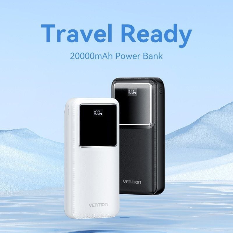 Powerbank 20000mAh Vention FHLB0/ 22.5W/ Negra - Imagen 2