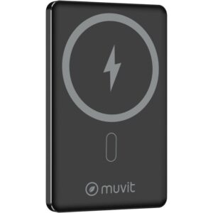Powerbank 5000mAh Muvit For Change MCCHP0009/ 20W/ Wireless/ Negra/ Incluye Cable USB Tipo-C 8426801179936 MCCHP0009 MUV-BAT MCCHP0009