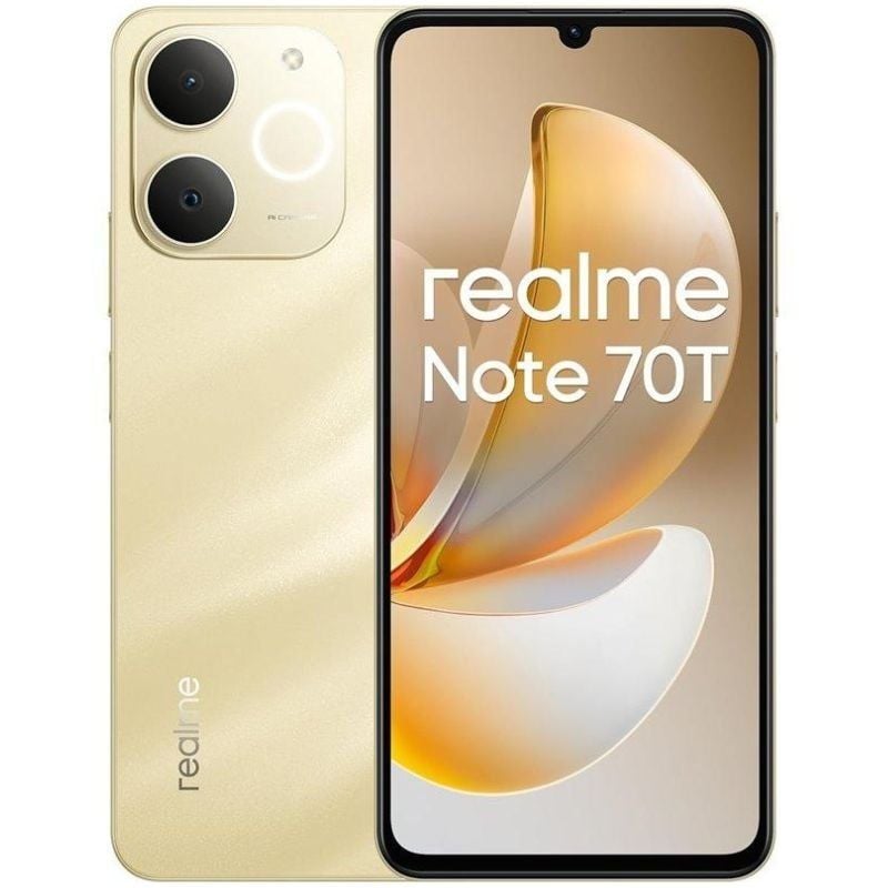 Smartphone Realme Note 70T 4GB/ 128GB/ 6.74"/ Dorado Playa 6941764469655 NOTE 70T 4-128 GD REAL-SP NOTE 70T 4-128 GD