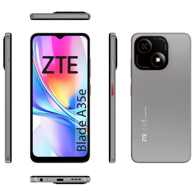 Smartphone ZTE Blade A35E 2GB/ 32GB/ 6.52"/ Gris Oscuro - Imagen 3