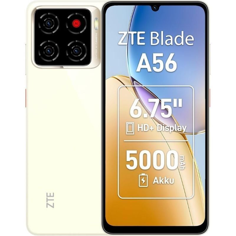 Smartphone ZTE Blade A56 4GB/ 64GB/ 6.75"/ Oro 6902176146046 P606F21-GD ZTE-SP BLD A56 4-64 GD
