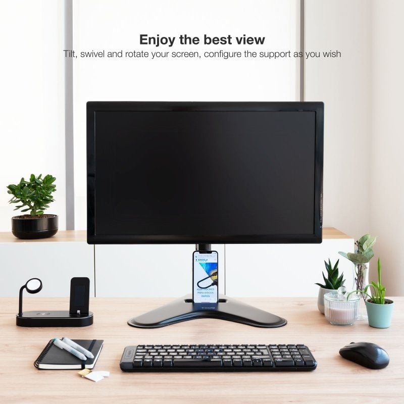 Soporte de Mesa Orientable/ Inclinable Tooq DB1701TN-B para TV y Portátil de 17-32" - Imagen 5