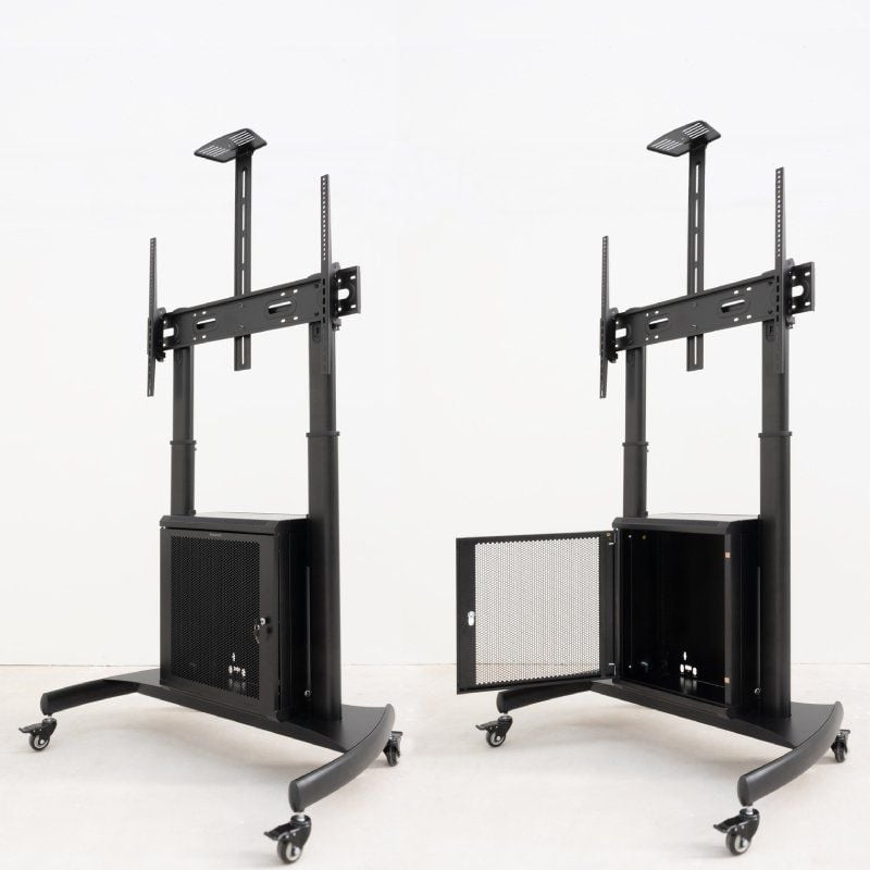 Soporte de Suelo Inclinable con Ruedas TooQ Narnia FS20500M-B para TV de 60-100"/ hasta 100kg - Imagen 4