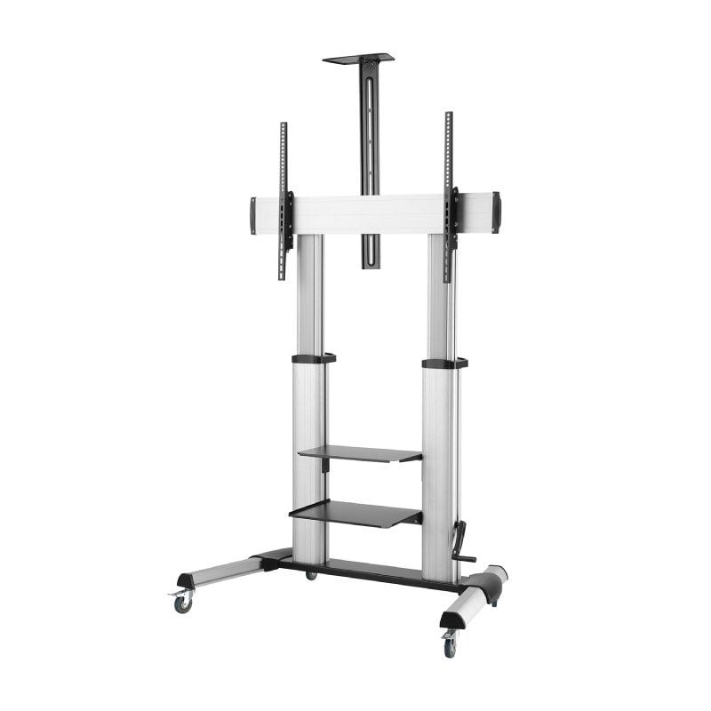 Soporte de Suelo Inclinable con Ruedas y Manivela Aisens FT100TE-125 para TV 60-100"/ hasta 100kg - Imagen 3