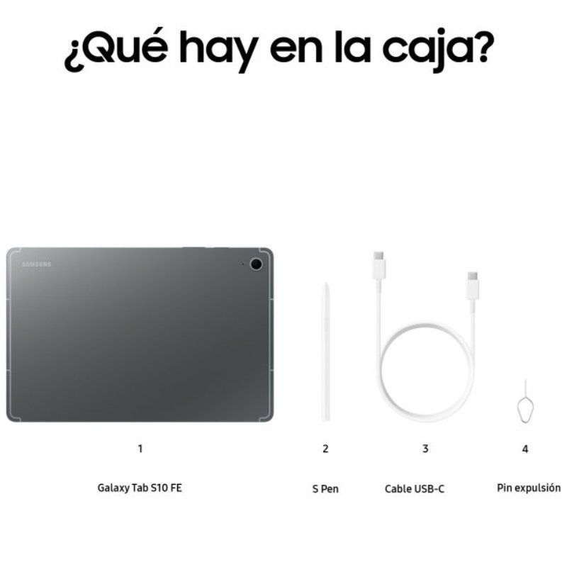 Tablet Samsung Galaxy Tab S10 FE 10.9"/ 8GB/ 256GB/ Octacore/ Gris - Imagen 3