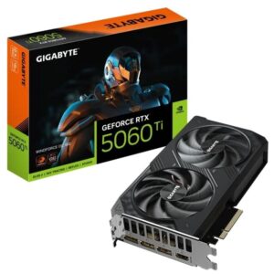Tarjeta Gráfica Gigabyte GeForce RTX 5060 Ti WindForce OC/ 16GB GDDR7 4719331356064 9VN506TWO-00-G10 GIG-GF RTX5060TI WINF OC 16G