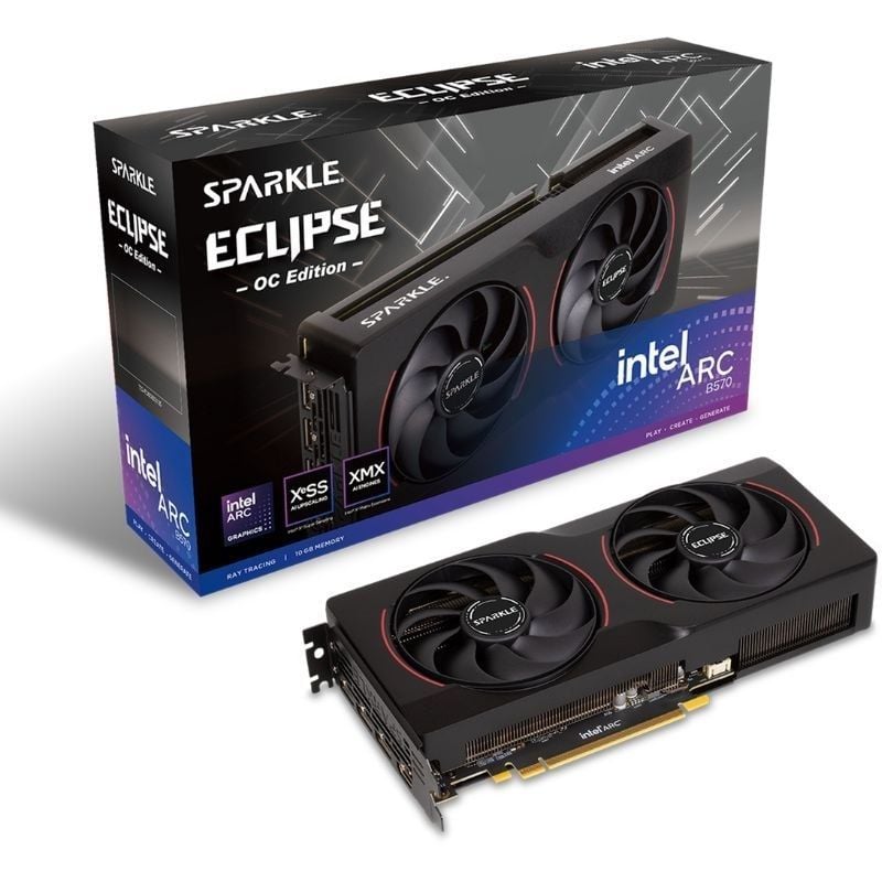 Tarjeta Gráfica Sparkle Intel Arc B570 Eclipse OC Edition/ 10GB GDDR6 4711342291112 1A1-S00440700G SPK-GF ARC B570 EC OC 10G