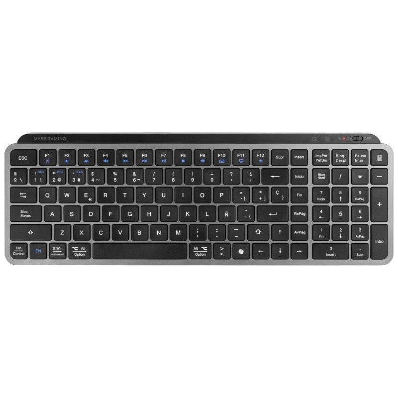 Teclado Compacto Inalámbrico por Bluetooth Mars Gaming MK-SILENKEYS/ Negro 8435693113720 MKSILENKEYSES TAC-TEC MK-SILENKEYS BK