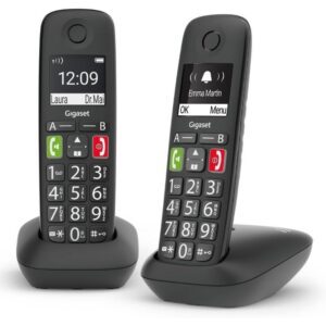 Teléfono Inalámbrico Gigaset E290/ Pack DUO/ Negro 4250366864167 L36852-H2901-D201 GIGA-TEL E290 DUO BK