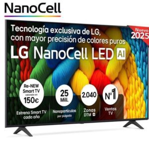 Televisor LG NanoCell 65NANO80A6B 65"/ Ultra HD 4K/ Smart TV/ WiFi 8806096360293 65NANO80A6B.AEU LGE-TV 65NANO80A6B