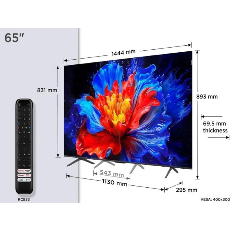 Televisor TCL QLED 65P8K 65"/ Ultra HD 4K/ Smart TV/ WiFi - Imagen 2