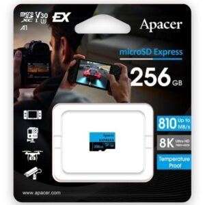 Tarjeta de Memoria Apacer 256GB UHS-I/ Clase 10/ 810MBs 4712389921642 AP256GMCEXG3X17-RA APA-MICROSD AP256GMCEXG3X17