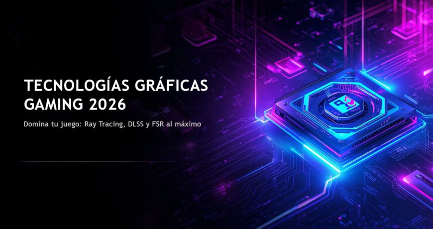 Tecnologías gráficas gaming 2026: Ray Tracing, DLSS, FSR y VRAM