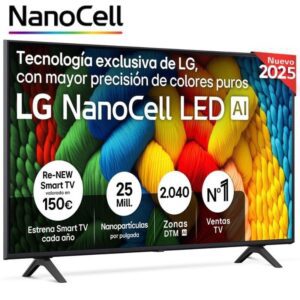 Televisor LG NanoCell 55NANO80A6B 55"/ Ultra HD 4K/ Smart TV/ WiFi 8806096362358 55NANO80A6B.AEU LGE-TV 55NANO80A6B