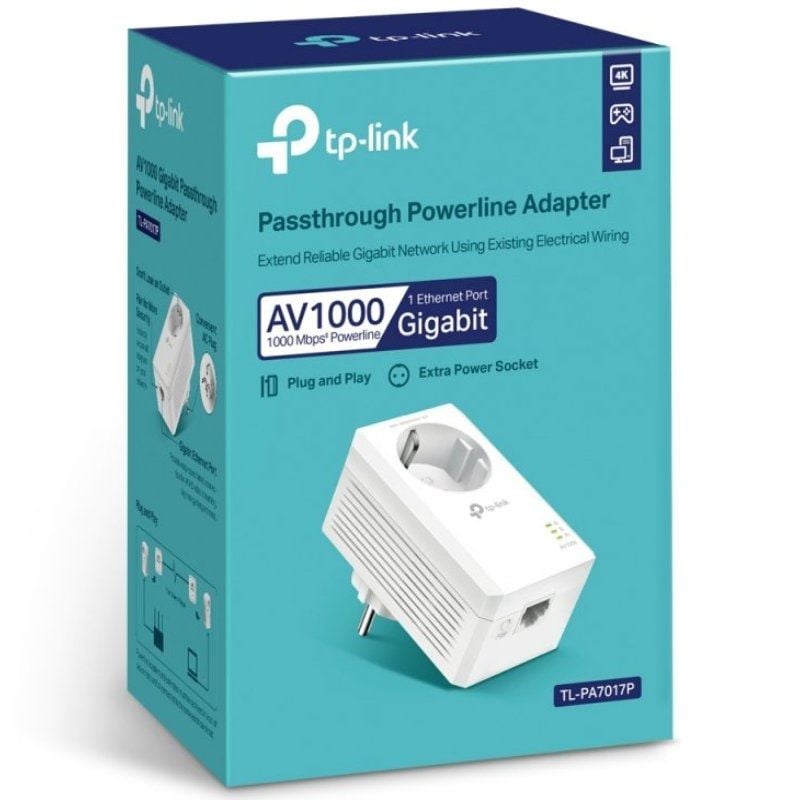 Adaptador Powerline TP-Link TL-PA7017P 1000Mbps/ Alcance 300m - Imagen 3