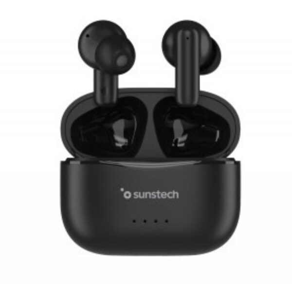 Auriculares Bluetooth Sunstech WAVEPODSBK con estuche de carga/ Autonomía 4.5h/ Negros 8429015019746 WAVEPODSONEBK SUN-AUR WAVEPODSONEBK