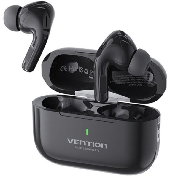 Auriculares Bluetooth Vention Echo Lite E11 con estuche de carga/ Autonomía 6h/ Negros 6922794791831 NBVB0 VEN-AUR ECHO LITE E11 BK