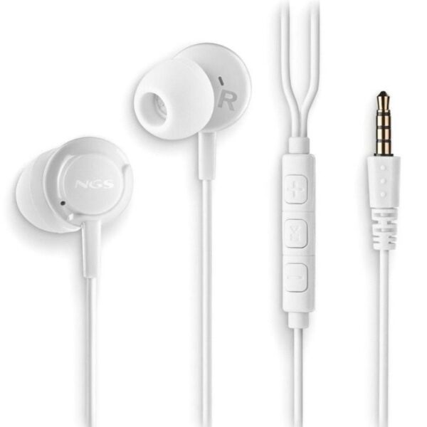 Auriculares Intrauditivos NGS Cross Drift/ con Micrófono/ Jack 3.5/ Blancos 8435430627213 CROSSDRIFTWHITE NGS-AUR CROSS DRIFT WH