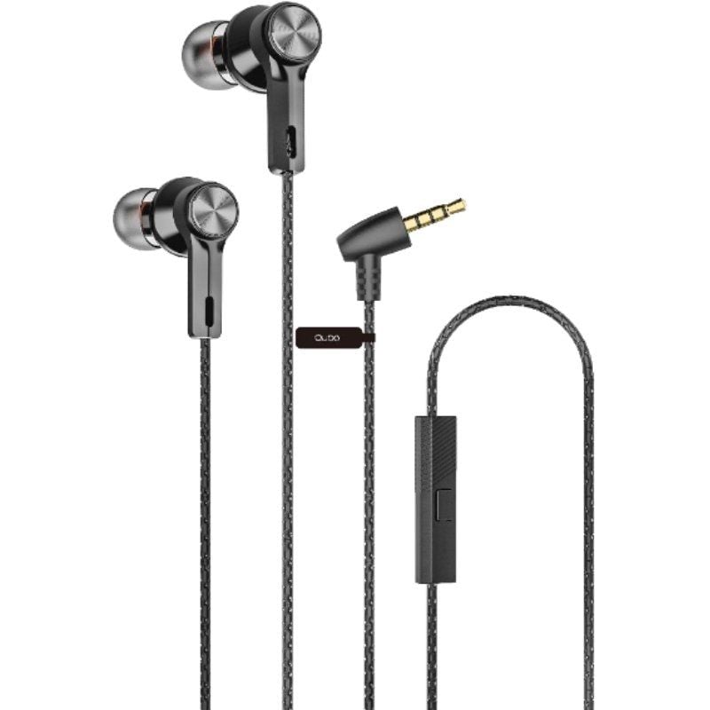 Auriculares Intrauditivos Qubo EB-100/ con Micrófono/ Jack 3.5/ Grises 6944762701642 EB-100GY QUB-AUR EB-100 GY