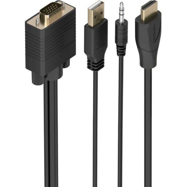 Cable Conversor Aisens A122-1014 SVGA Macho - USB Macho - Jack Macho/ HDMI Macho/ 1.5m/ Negro 8435739904817 A122-1014 AIS-CAB A122-1014