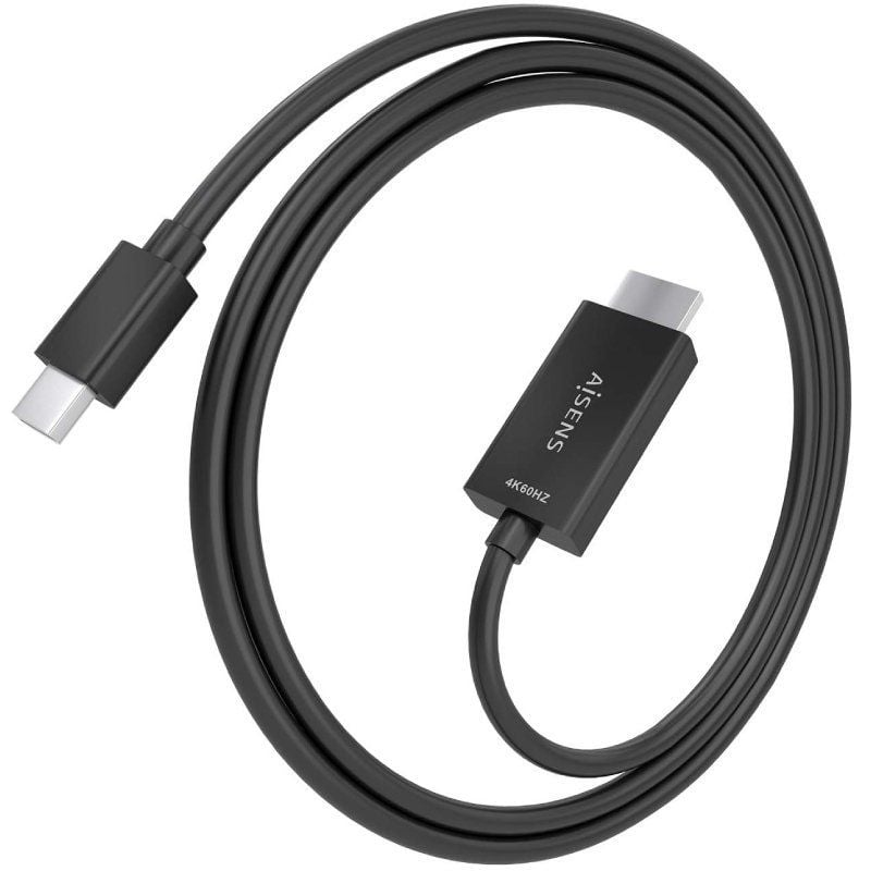Cable Conversor Aisens A125-0887/ Mini DisplayPort Macho - HDMI 4K Macho/ 1.5m/ Negro - Imagen 2