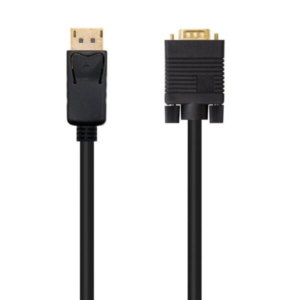 Cable Conversor Nanocable 10.15.4401/ DisplayPort Macho - VGA Macho/ 1m/ Negro 8433281010871 10.15.4401 NAN-CAB 10 15 4401