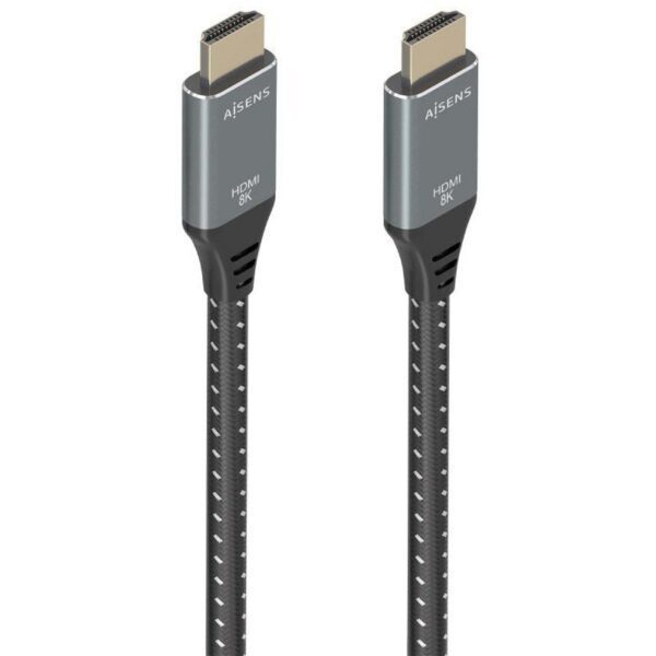 Cable HDMI 2.1 8K Aisens A150-0876/ HDMI Macho - HDMI Macho/ 5m/ Gris y Negro 8435739901618 A150-0876 AIS-CAB A150-0876