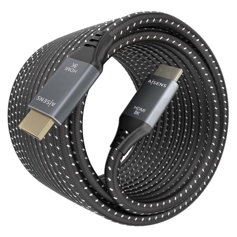 Cable HDMI 2.1 8K Aisens A150-0878/ HDMI Macho - HDMI Macho/ 10m/ Gris y Negro - Imagen 2