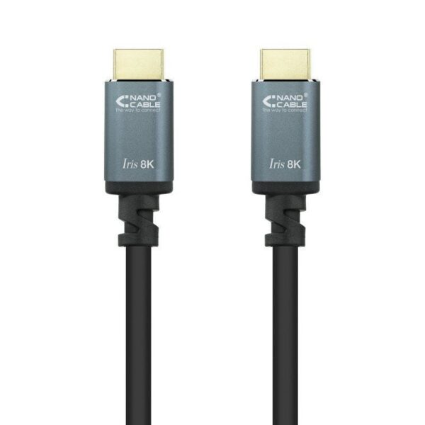 Cable HDMI 2.1 8K Nanocable 10.15.8002/ HDMI Macho - HDMI Macho/ 2m/ Negro 8433281010079 10.15.8002 NAN-CAB HDMI 10 15 8002
