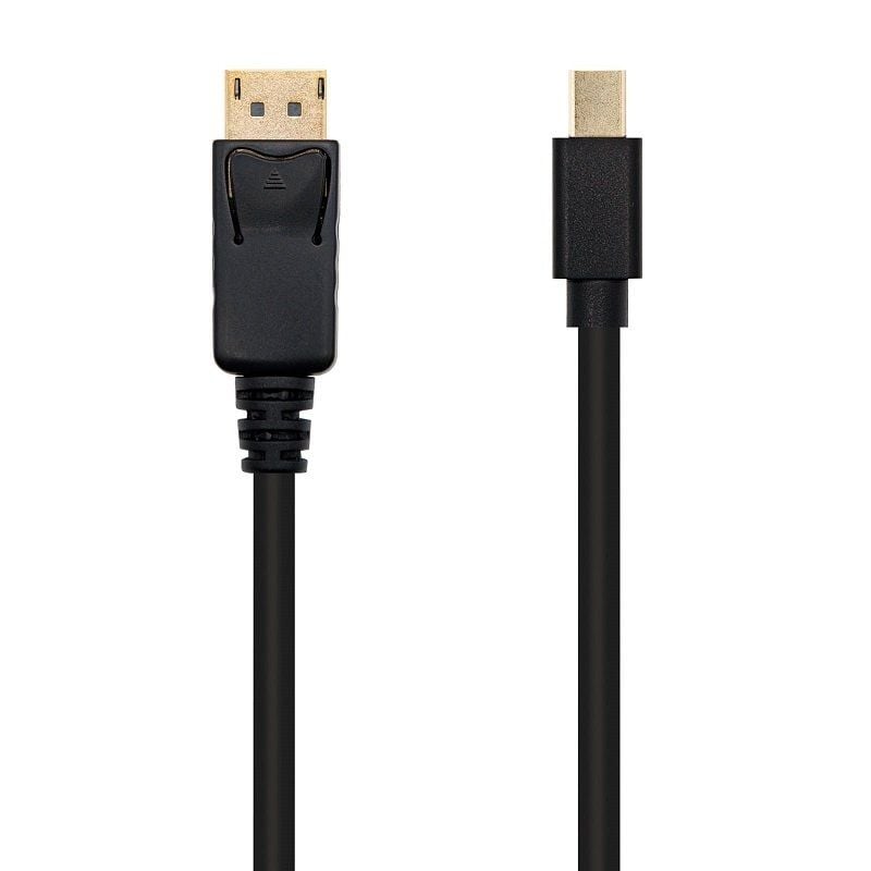 Cable Mini DisplayPort 1.2 4K Nanocable 10.15.2402/ Mini DisplayPort Macho - DisplayPort Macho/ 2m/ Negro - Imagen 2