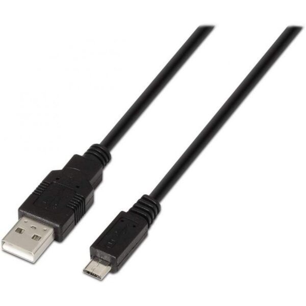 Cable USB 2.0 Aisens A101-0027/ USB Macho - MicroUSB Macho/ 480Mbps/ 80cm/ Negro 8436574700268 A101-0027 AIS-CAB A101-0027