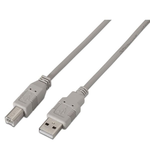 Cable USB 2.0 Impresora Aisens A101-0002/ USB Tipo-B Macho - USB Macho/ 1.8m/ Beige 8436574700015 A101-0002 AIS-CAB A101-0002