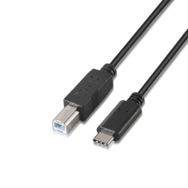 Cable USB 2.0 Impresora Aisens A107-0054/ USB Tipo-C Macho - USB Tipo-B Macho/ 480Mbps/ 2m/ Negro 8436574700534 A107-0054 AIS-CAB A107-0054