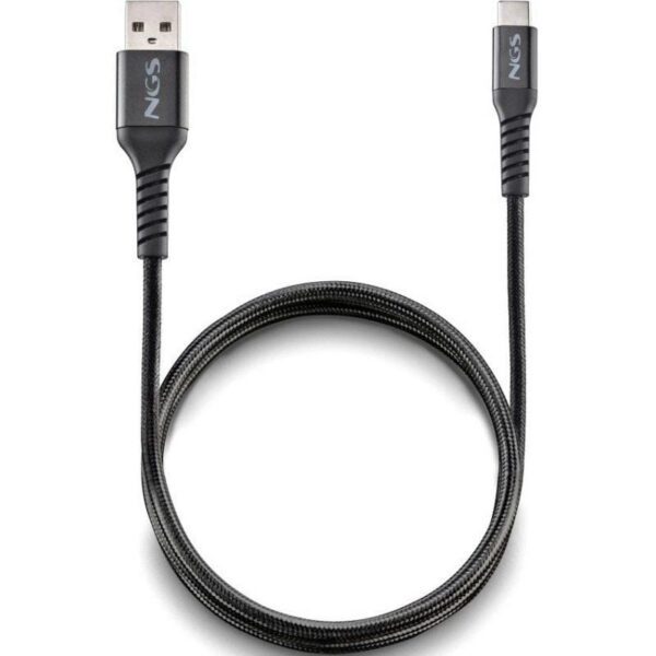 Cable USB 2.0 NGS KNOT-AC/ USB Macho - USB Tipo-C Macho/ 480Mbps/ 1m/ Negro 8435430626865 KNOT-AC NGS-CAB KNOT-AC