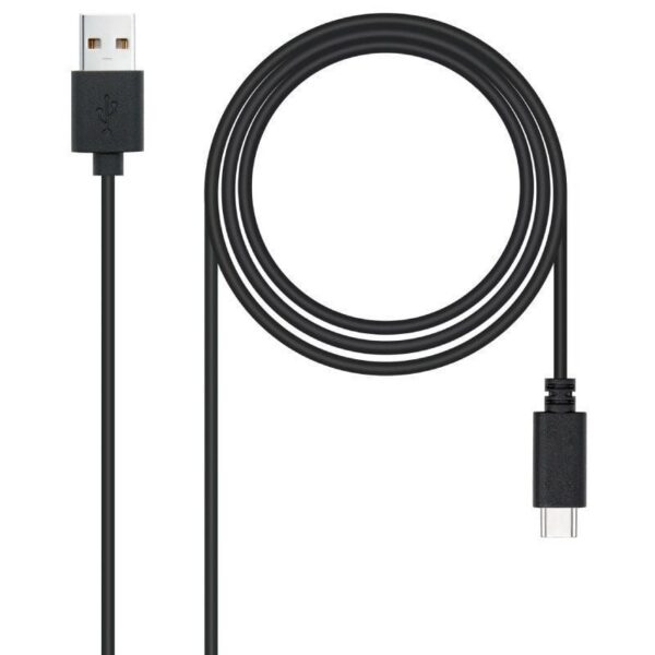 Cable USB 2.0 Nanocable 10.01.2103/ USB Macho - USB Tipo-C Macho/ 480Mbps/ 3m/ Negro 8433281011915 10.01.2103 NAN-CAB 10 01 2103