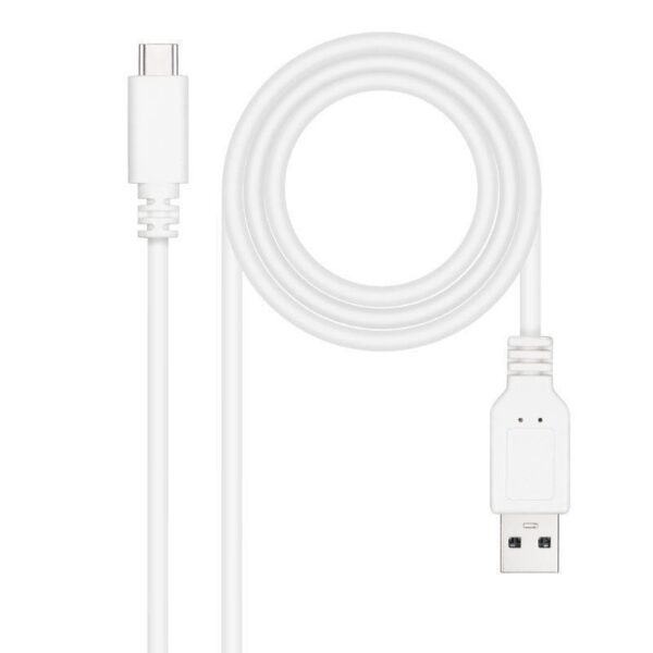 Cable USB 2.0 Nanocable 10.01.2103-W/ USB Tipo-C Macho - USB Macho/ 480Mbps/ 3m/ Blanco 8433281014763 10.01.2103-W NAN-CAB 10 01 2103-W