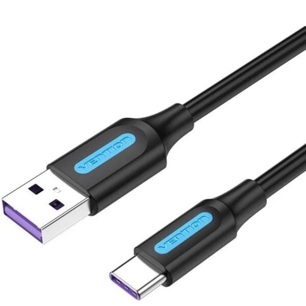 Cable USB 2.0 Tipo-C Vention CORBD/ USB Macho - USB Tipo-C Macho/ 480Mbps/ 50cm/ Negro 6922794749498 CORBD VEN-CAB CORBD