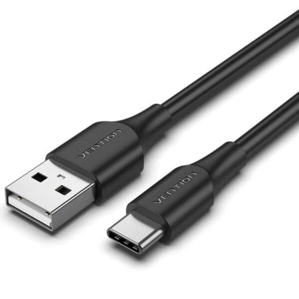 Cable USB 2.0 Tipo-C Vention CTHBC/ USB Tipo-C Macho - USB Macho/ 480Mbps/ 25cm/ Negro 6922794767454 CTHBC VEN-CAB CTHBC