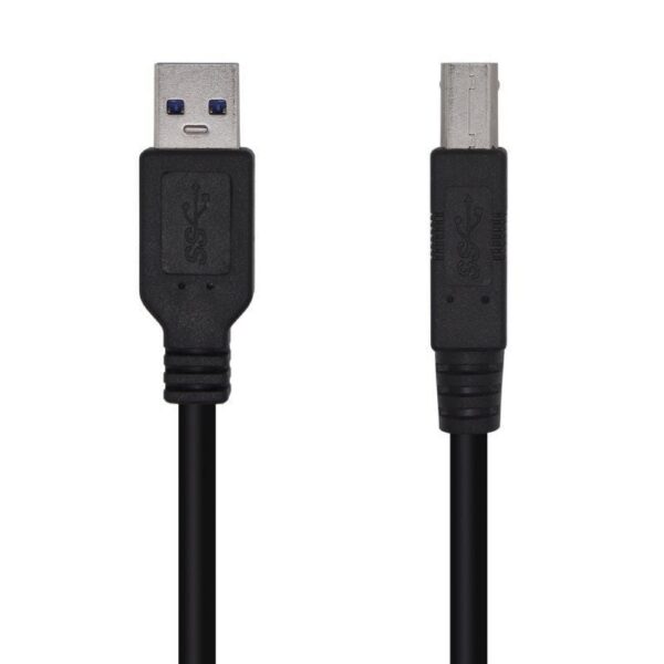 Cable USB 3.0 Impresora Aisens A105-0444/ USB Tipo-B Macho - USB Macho/ 5Gbps/ 2m/ Negro 8436574704983 A105-0444 AIS-CAB USB A105-0444