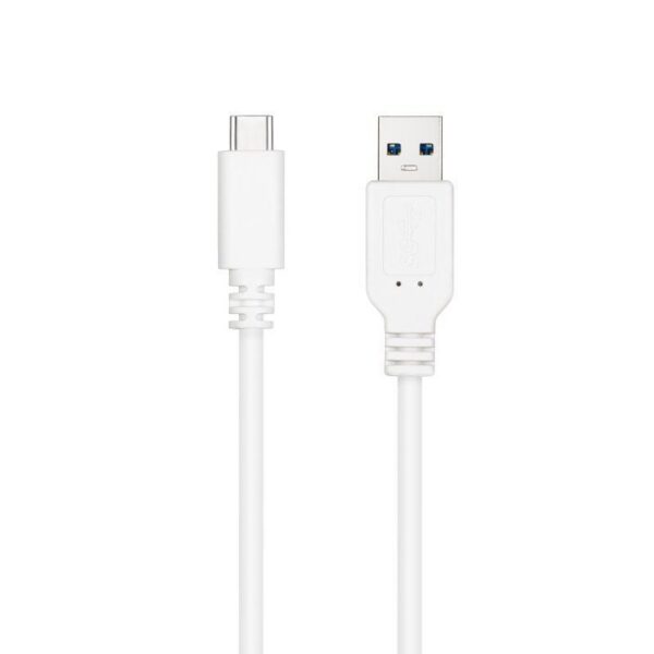 Cable USB 3.1 Tipo-C Nanocable 10.01.4001-W/ USB Tipo-C Macho - USB Macho/ 10Gbps/ 1m/ Blanco 8433281014152 10.01.4001-W NAN-CAB 10 01 4001-W