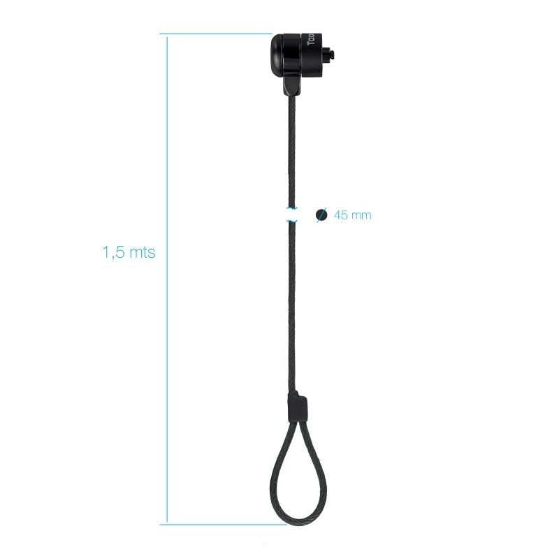 Cable de Seguridad para Portátiles TooQ TQCLKC0025-G/ 1.5m - Imagen 3