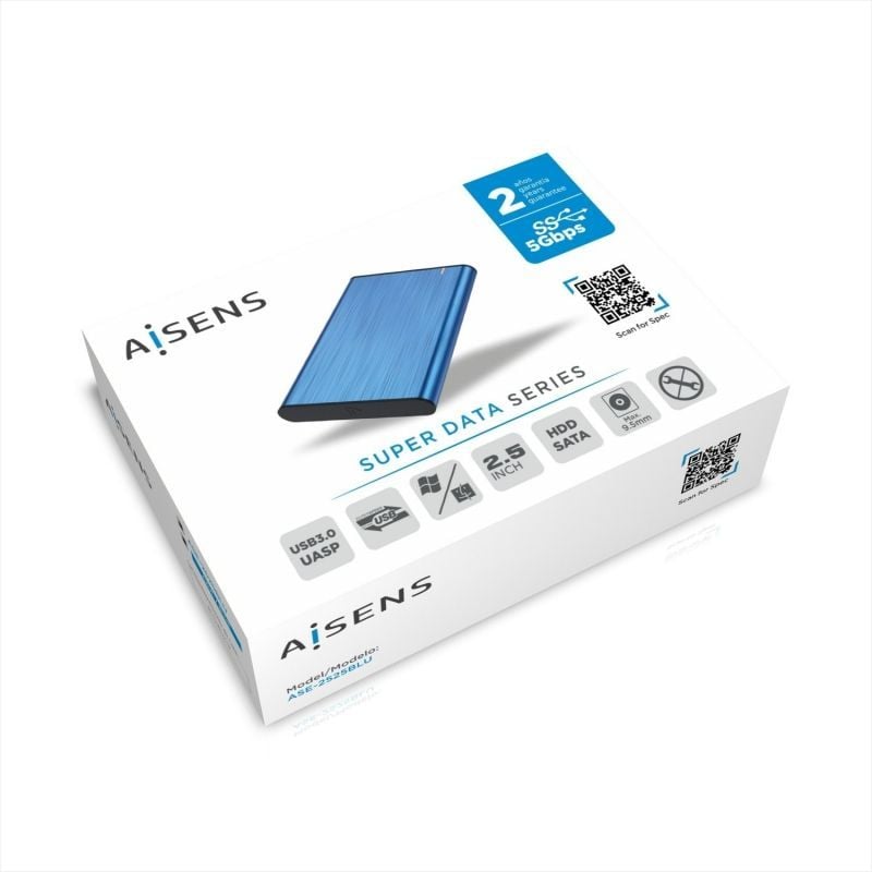 Caja Externa para Disco Duro de 2.5" Aisens ASE-2525BLU/ USB 3.1/ Sin tornillos - Imagen 4