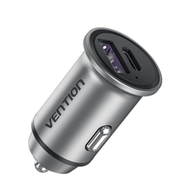 Cargador de Coche Vention FFFH0/ 1xUSB-Tipo C/ 1xUSB/ 30W 6922794761681 FFFH0 VEN-CAR FFFH0