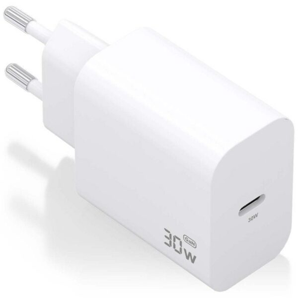 Cargador de Pared GaN Aisens A110-0940/ 1xUSB Tipo-C/ 30W/ Blanco 8435739902899 A110-0940 AIS-CARGA A110-0940