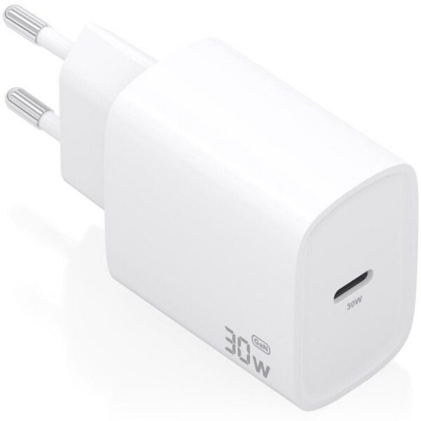 Cargador de Pared GaN Aisens A110-0950/ 1xUSB Tipo-C/ 30W/ Blanco 8435739903407 A110-0950 AIS-CARGA A110-0950