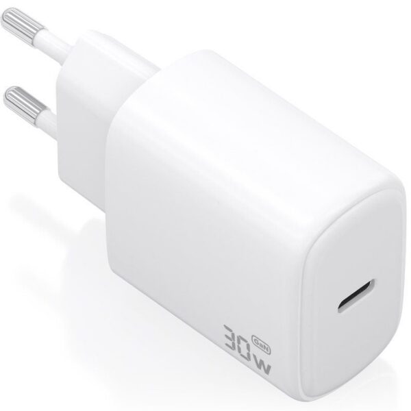 Cargador de Pared GaN Aisens A110-0975/ 1xUSB Tipo-C/ 30W/ Blanco 8435739904275 A110-0975 AIS-CARGA A110-0975