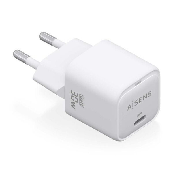 Cargador de Pared GaN Aisens ASCH-30W1P018-W/ 1xUSB Tipo-C/ 30W 8435739900826 ASCH-30W1P018-W AIS-CARGA ASCH-30W1P018-W
